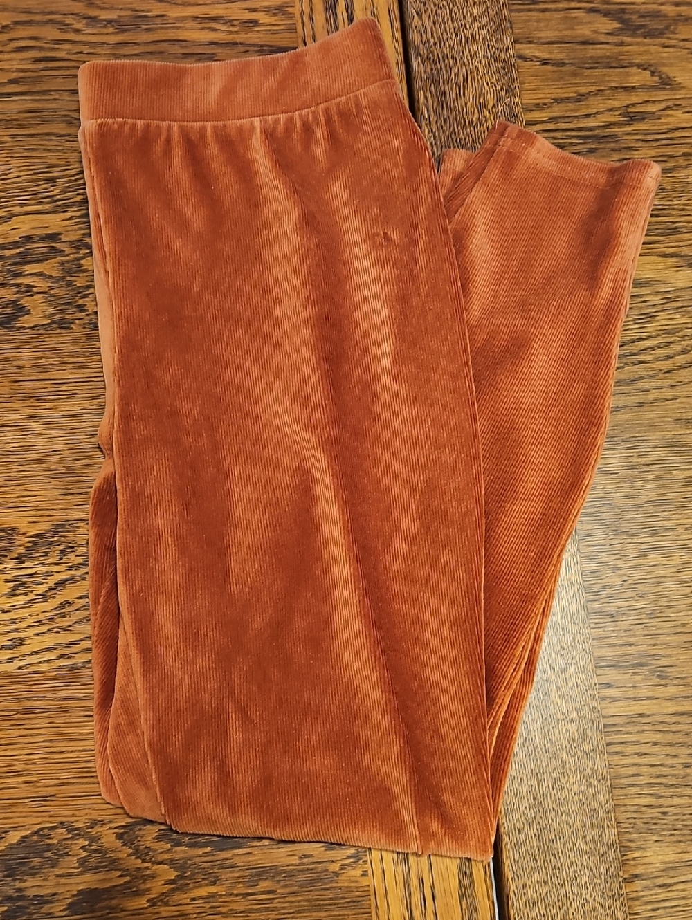 LuLaRoe Burnt Orange/Browm Corduroy Look Leggings L